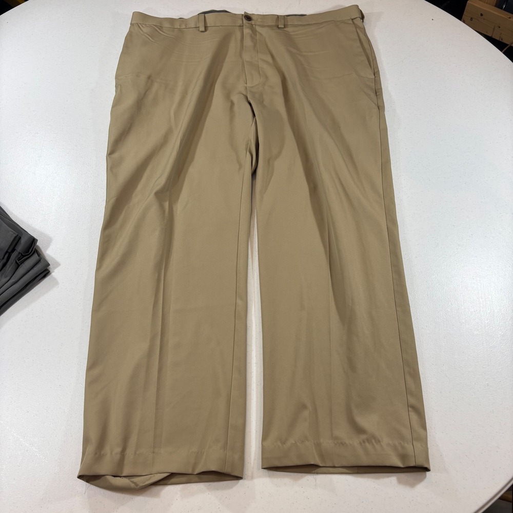 Lot of 5 Haggar Cool 18 Pro Mens Dress Pants 44x32 Khaki Grey Classic Fit - Picture 9 of 16